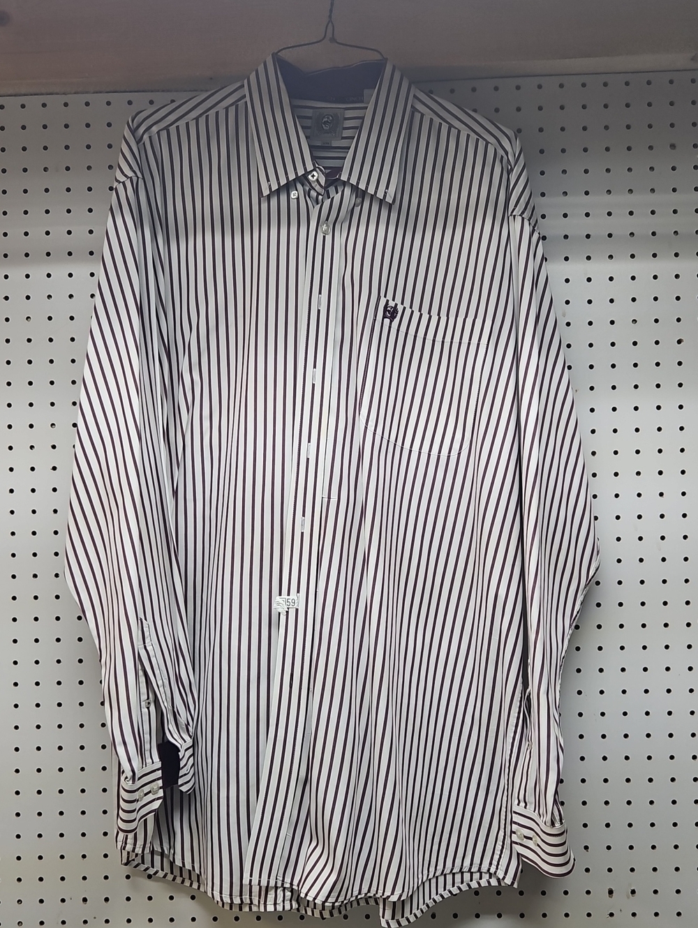 Cinch Men's Western Maroon/White Vertical Stripes XXL